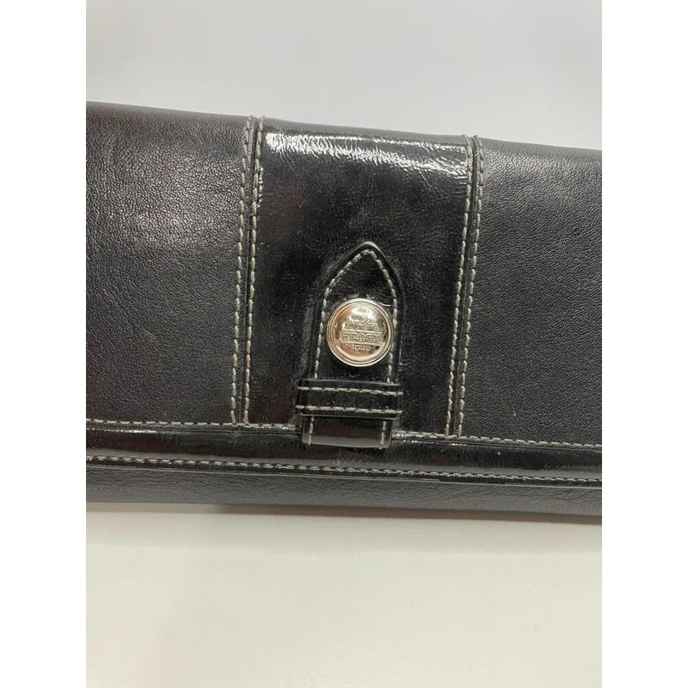 RARE COACH MADISON SLIM ENVELOPE TRIFOLD CHECKBOOK LEATHER CLUTCH PURSE WALLET